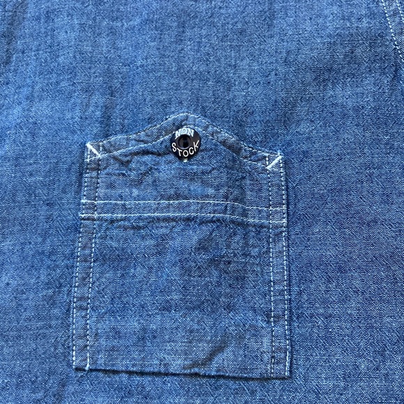 Well Made Non Stock 1942 Model Workwear Retro Button up Chambray shirt Amekaji - Picture 4 of 13